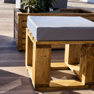 Pufa ogrodowa - Meble Z Palet 40x40cm