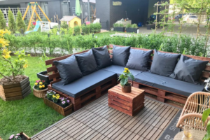 Narożnik - meble z palet CLASSIC - 240x200cm