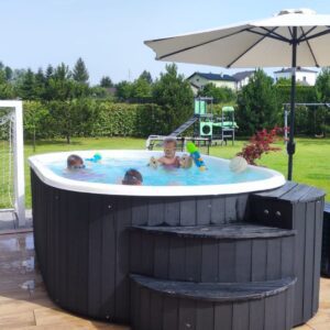 Basen ogrodowy wolnostojący 420x210x100 cm owalny z filtracją – OWAL